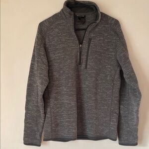 Patagonia Men's Heathered Dark Gray Half-Zip Pullover
